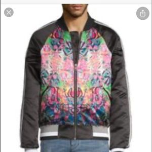 Eleven Paris Brandalized graffiti satin bomber M